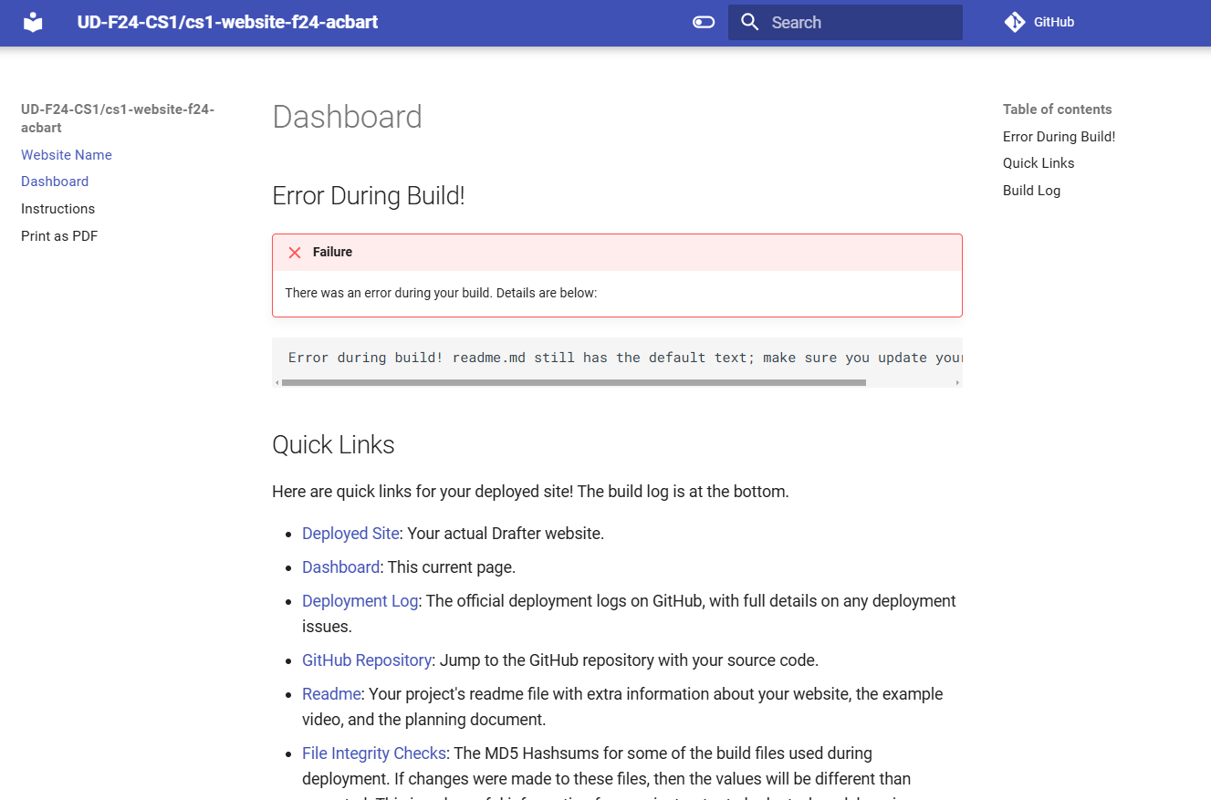 Deployment Dashboard