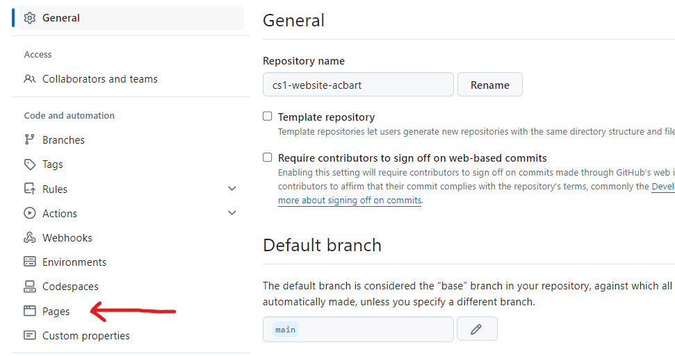 Github Settings