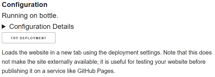 Try Deployment Button