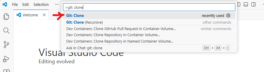 VS Code Git Clone Command