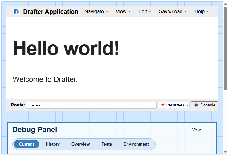 Debug panel